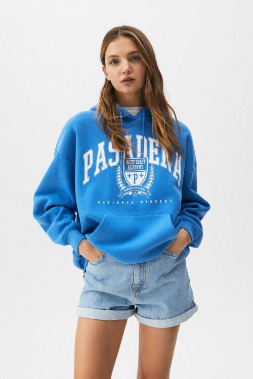 Sweat à capuche varsity oversize