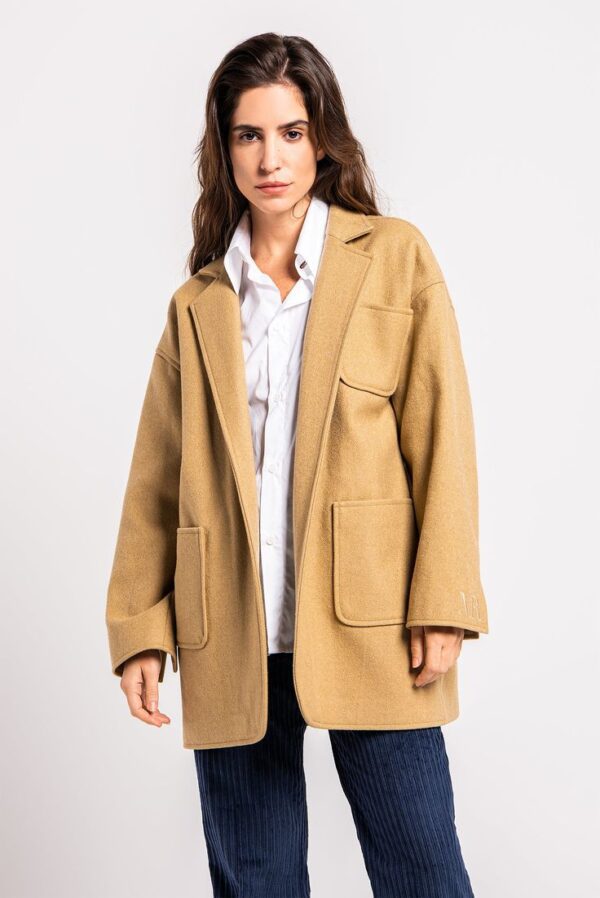 Veste beige court écoresponsable femme