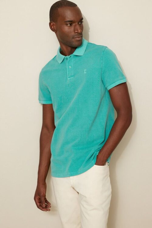 Polo turquoise en coton bio