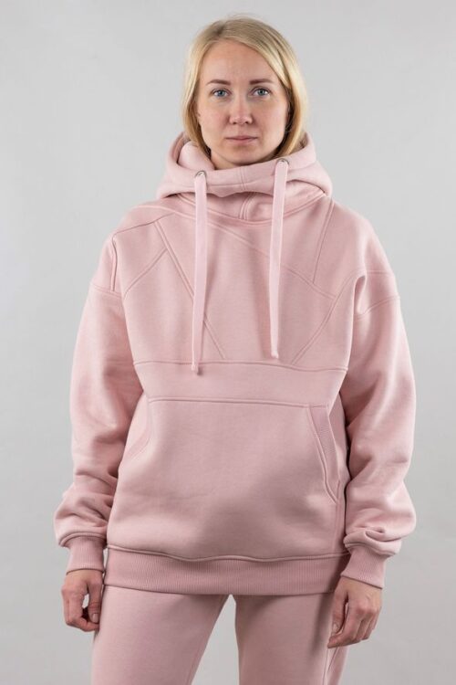 Sweat à Capuche Rose Poudré